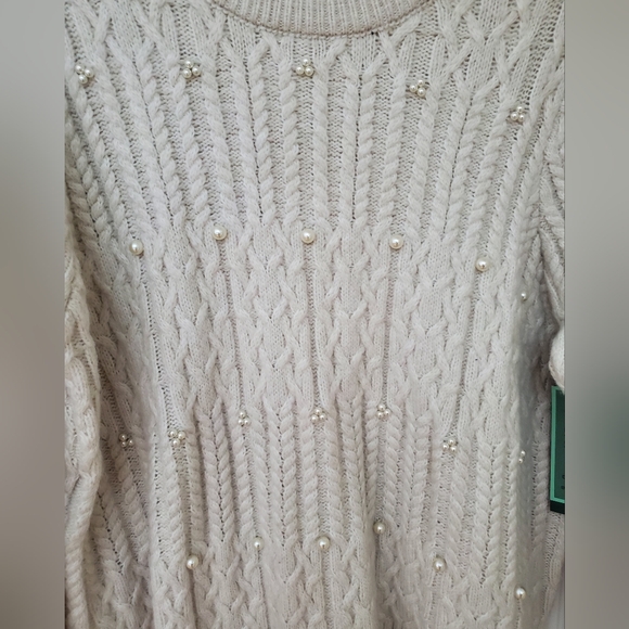 Terra & Sky Pearl-Embellished Knit Sweater - Picture 4 of 8